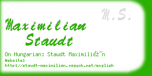 maximilian staudt business card